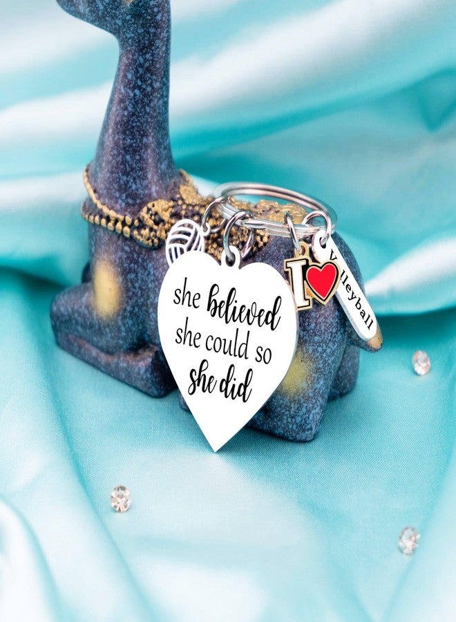 Aisity Volleyball Gifts for Teen Girls Women Volleyball Stuff Keychain Accessories for Backpack Inspirational Gifts for Team Volleyballs Players Volleyballs Stuff for Teen Girls - Image 3